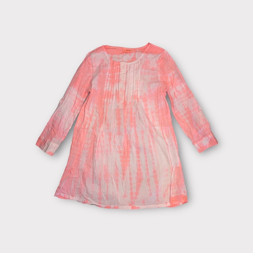 Seed Pink Tie Dye Long Sleeve Dress